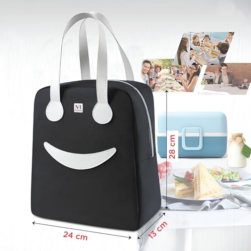 Image of NFI essentials Insulated Lunch Bag for Men Women Large Tiffin Carry Bag Travel Lunch Box Organizer for Office, School, College, Leak-Proof Lunch Cooler Bag