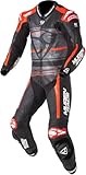 MUGENRACE RC-Max Uno Tuta in pelle da moto monopezzo traforata, nero/rosso, 60