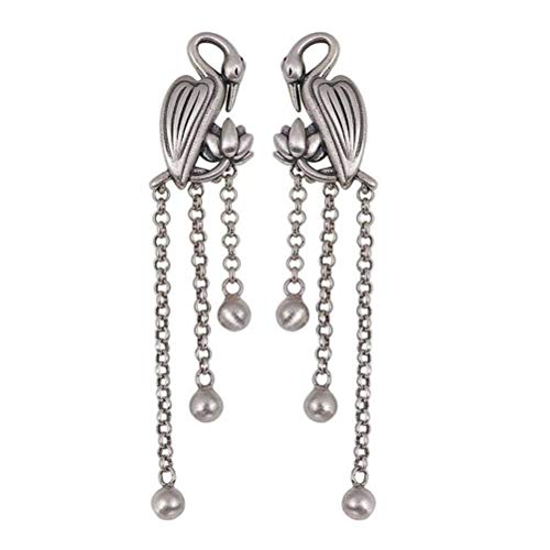 Boucles d'oreilles grue rouge le cadeau idéal au style chinois rétro