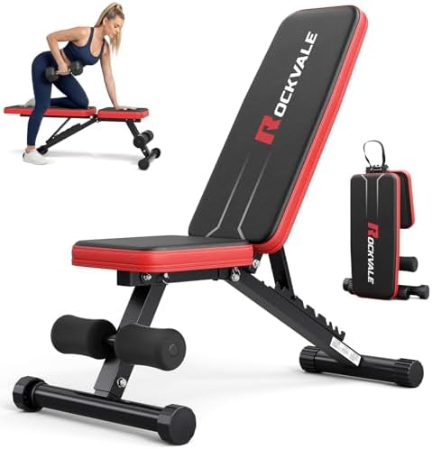 Banco de pesas ajustable, Banco de musculación plegable para gimn...