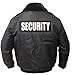 First Class Watch-Guard Bomber Jacket with Reflective Security ID (Black) (US, Alpha, Medium, Regular, Regular, Black)