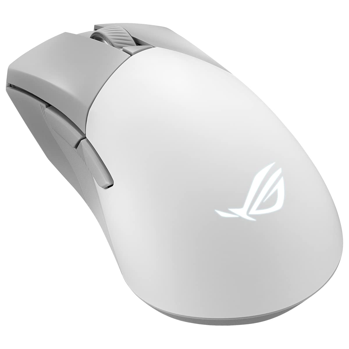 ASUS ROG Gladius III Wireless AimPoint - Ratón Gaming (Conectividad Triple 2.4GHz, Bluetooth, USB, 36000 dpi, 6 Botones programables, ROG SpeedNova, interruptores Intercambiables, Paracord), Blanco