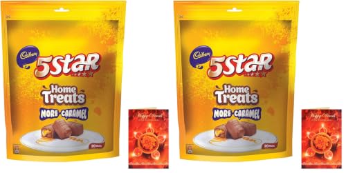 Image of SFU E Com Diwali Cadbury 5 Star Miniature Gift Pack | Chocolate Combo with Diwali Greeting Card | 25 (Pack of 2)