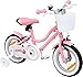 Actionbikes Kinderfahrrad Starlight - 12 Zoll - Kinder Fahrrad für Mädchen - Von 2-5 Jahren - Caliper Bremse - Kettenschutz - Stützräder - Luftbereifung - Kinderrad - Rosa (Starlight 12 Zoll)