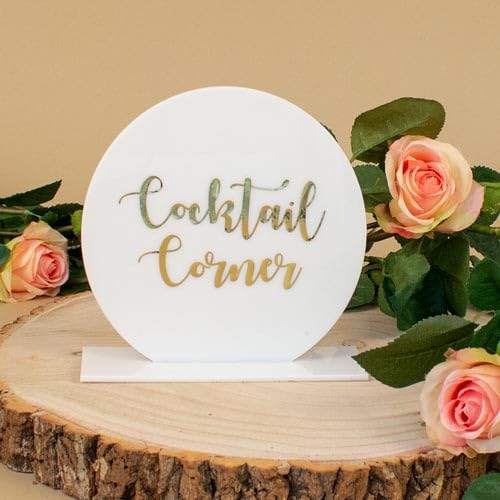 Partyrama.co.uk Multicolour Custom Cocktail Corner Acrylic Drink Sign