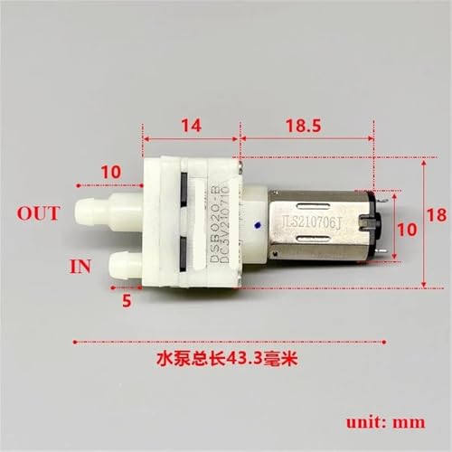 Bomba de diafragma micro motor M20 DSB020-B CC 3,7V 2