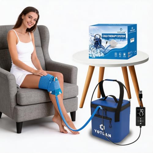 Image of Ice Machine for Knee with Programmable Timer,USB Powered Portable,2026 New Powerful Pump, for Knee Replacement,Pain Relief,Pad for Shoulder,Hip,and Ankle