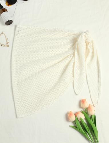 Image of ZAFUL Women Beach Sarong Bathing Suit Wrap Skirt Textured Bikini Swimsuit Cover Ups for Swimwear