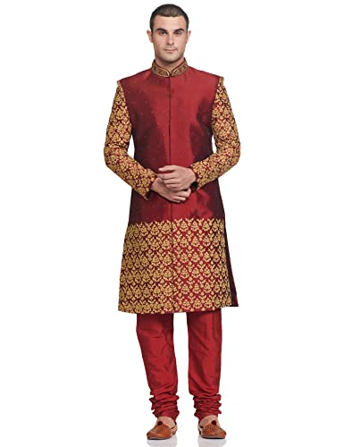 Image of Ethnix Men's 2pcs 3pcs Sherwani Churidar & Dupatta