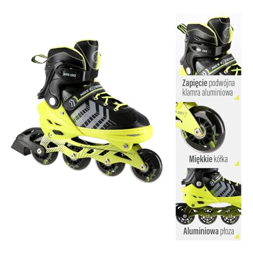 Miniatura 3 de Nils Extreme Beverly 4 En 1 Patín De Hockey Sobre Hielo, Color: Negro Y Verde, Talla: M 34-38