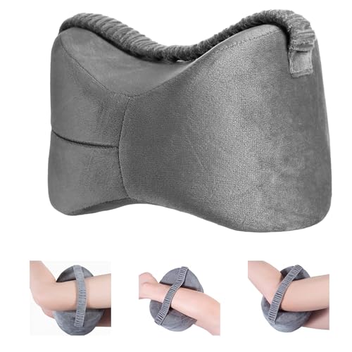 CXWLHH Knee Pillow for Side Sleepers Memory Foam Leg Pillows with Elastic Strap Ergonomic Hip Support Pillow for Relieving Leg Back Knee Pain Pregnancy Removable