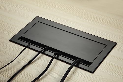 Base múltiple oculta para escritorio con 3 enchufes y puertos de carga USB 4