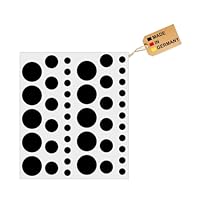 44x Kamera Abdeckung Sticker – Schwarz glänzend – 5/10/15 mm Rund – Webcam Schutz Aufkleber für Handy, Laptop, Tablet – Auch zum Abdecken von LED & Standby Lichtern