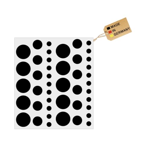 44x Kamera Abdeckung Sticker – Schwarz glänzend – 5/10/15 mm Rund – Webcam Schutz Aufkleber für Handy, Laptop, Tablet – Auch zum Abdecken von LED & Standby Lichtern