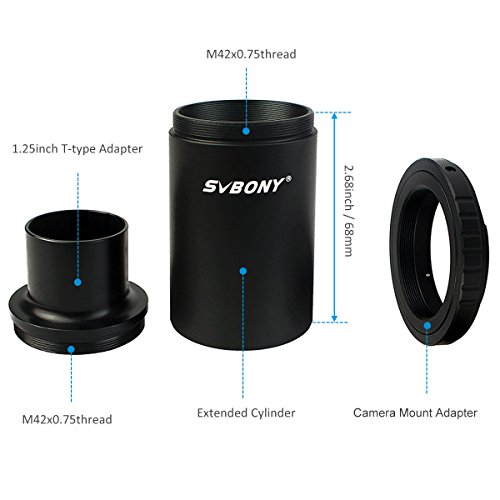 Svbony Adattatore Telescopio Fotocamera, 1,25