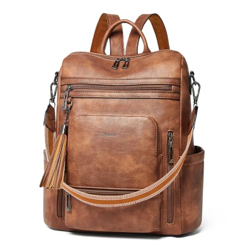 Image of Shrrie Vegan Leather Laptop Backpack for Women 15.6 inch Work Backpack Fashion Travel Backpack Purse for Travel College Work