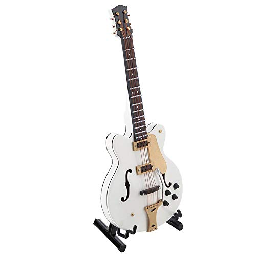 Redxiao Guitare Miniature en Bois modèle d’instrument, Blanc réplique de Guitare électrique avec boîte Ornements Home… - Les Beatles, Paul McCartney, John Lennon, RIngo Starr, George Harrison Redxiao Guitare Miniature en Bois modèle d'instrument, Blanc réplique de Guitare électrique avec boîte Ornements Home… – Image 7