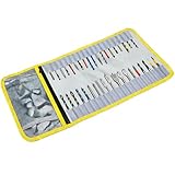 Drill Bit Organizer, Roll Up Drill Bit Storage Organizer Case, Heavy Duty Bit Holder Pouch with Zipper, Tools Organizer Pouch Bag with Snap Spring Closure for Men(Bag Only) – Stocking Stuffers