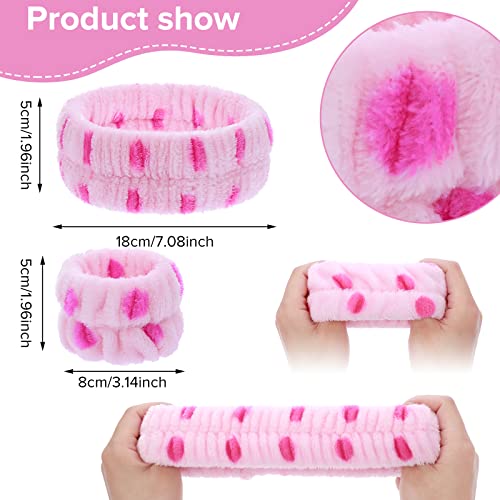 WLLHYF 3PCS Spa Fascia per capelli e polsini per