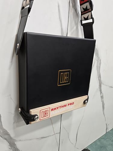 Image of Cajon Cube 12 Pro Traveller Cajon With External Snare Tap For Kids,Adults & Professional Musicians Super Sound Quality Made With American Birch Wood (BLACK)