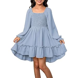 blibean Tween Girls High Low Hem Dresses Size 4-15 Years