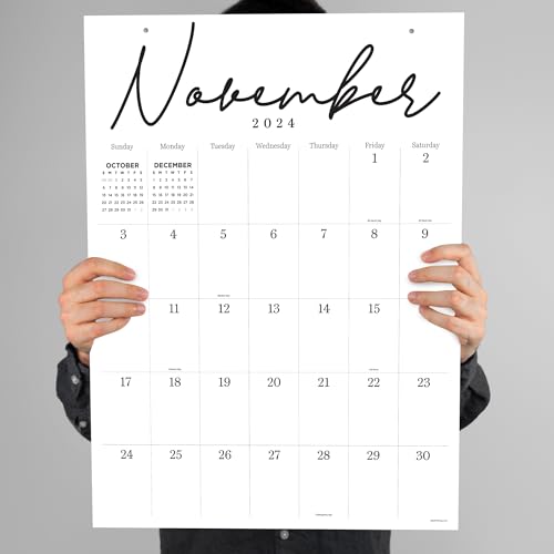 TF PUBLISHING July 2024 - June 2025 Large Art Poster Wall Calendar - 12 Month Academic Year Desk or Hanging Calendar - Monthly Calendar Portrait Grids For Schedules - 17 in x 22 in