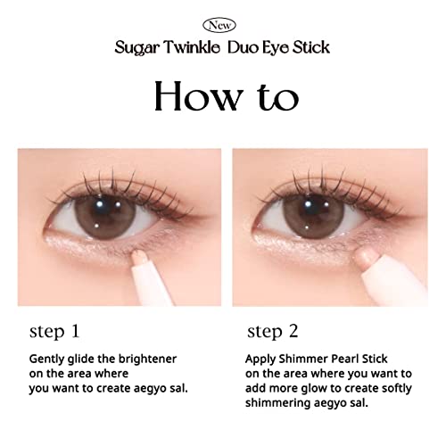 Peripera EYE-PERI0089218DIN Sugar Twinkle Duo Eye Shadow Stick (01 Dewy Nude) - Shimmer, Highlighter thumb #6