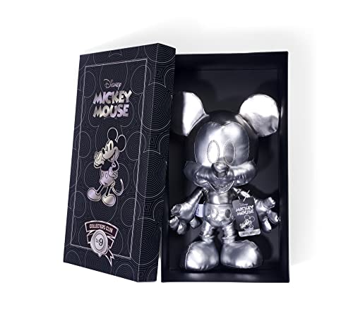 Edizione Disney da collezione numero 9: Silver Edition - Morbido peluche da coccolare o elegante decorazione per la casa: il pregiato Topolino color argento è un vero capolavoro