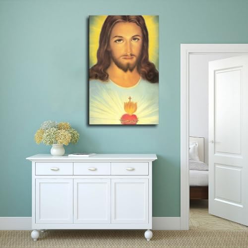 Sacré-Cœur de Jésus-Christ impression murale tableau chrétien 40x61 - 4