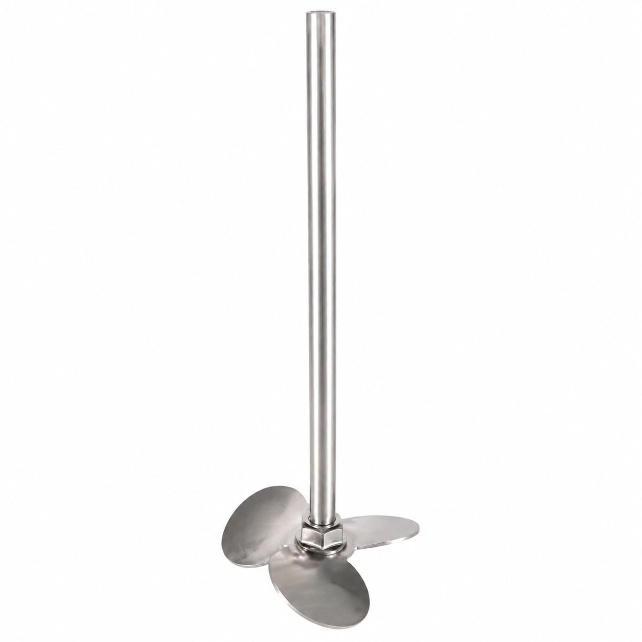 Varilla agitadora de acero inoxidable de 3 cuchillas para mezclador superior, eje de paleta de mezcla industrial para líquidos, lechadas y soluciones, calidad de laboratorio, diseño duradero