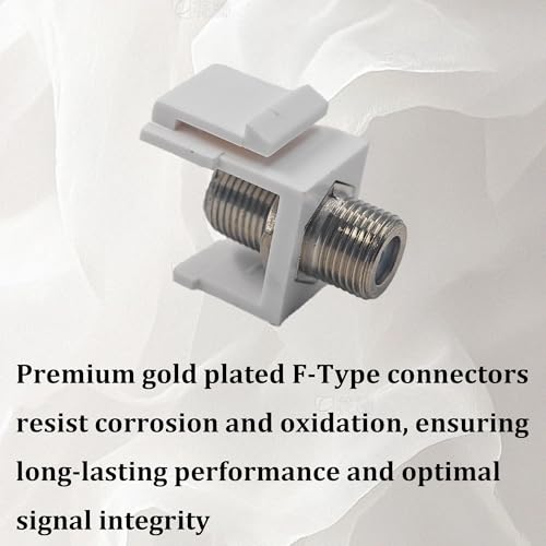 5 Conectores F-Type RG6 Keystone Jack Insert 2GHz miniatura 4