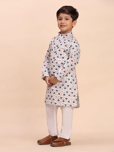Image of Pro-Ethic Style Developer Boys Heavy Cotton Printed Kurta and Pajama Set for Kid's Ethnic Wear (S-280)
