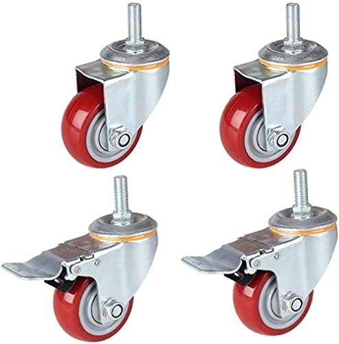 Roulettes en polyuréthane PU de qualité supérieure avec axe pivotant robuste charge 480KG
