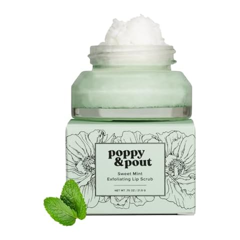 Poppy & Pout 100% Natural Lip Scrub, Sweet Mint Cover