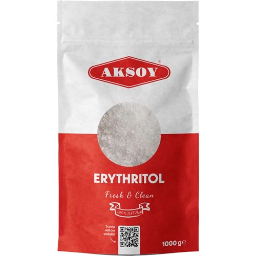 Aksoy Pure Erythritol 100% Natural 1KG (4.4 lb) | Zero Calorie Sweetener Perfect for Baking & Beverages | Keto-Friendly Non-GMO Vegan No Artificial Additives (Packaging may vary)