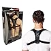 Stayfit Posture Corrector Unisex Back Brace, Adjustable Upper Back Pain Relief Support, Spine Neck Straightener Strap Black