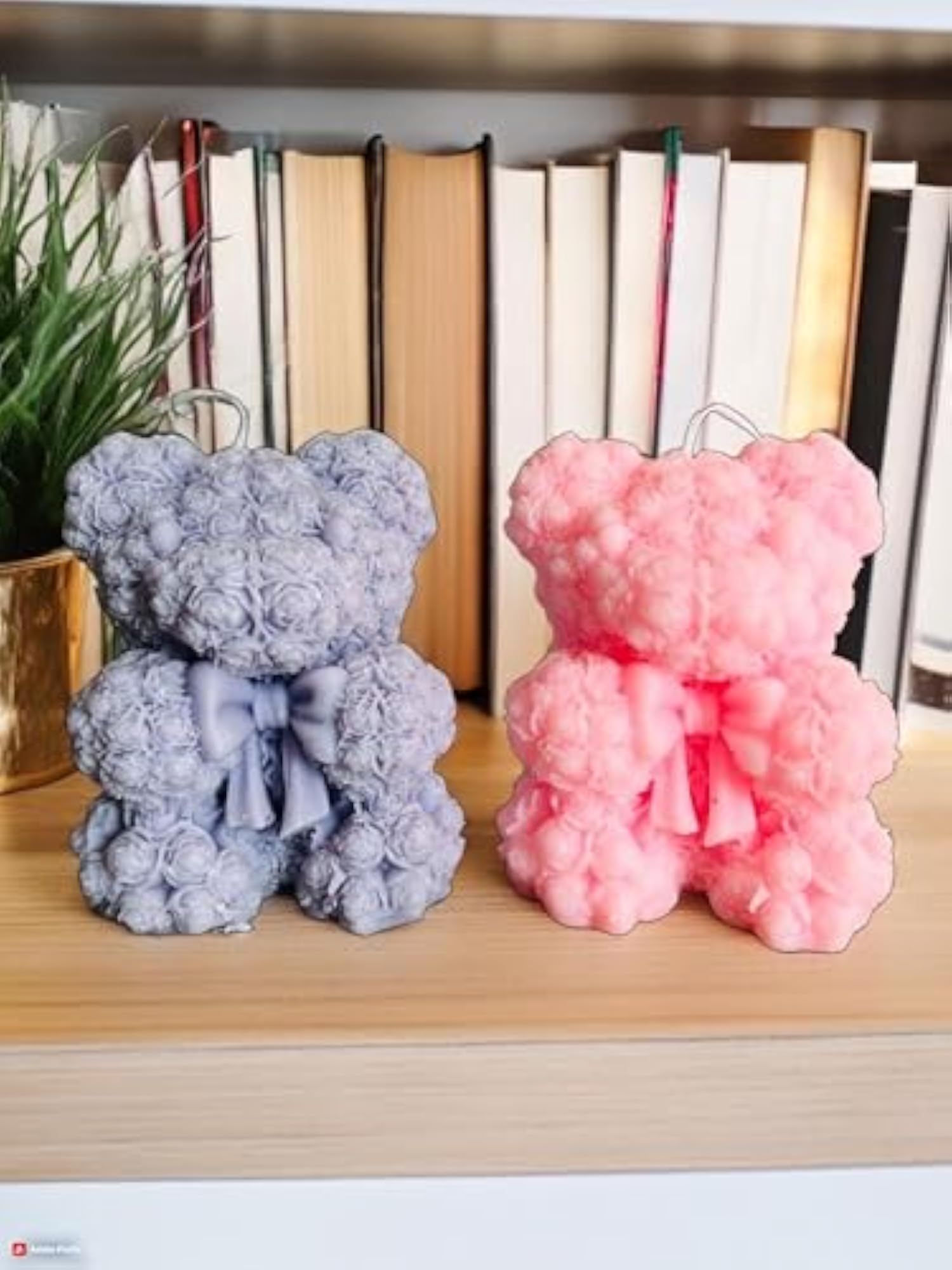 Teddy Bear Candle, 100% Soy Wax, for Birthday & Valentine's Day