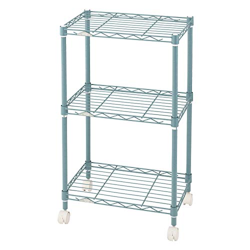 ルミナス スチールラック カラー ブルー 3段 ポール径19mm 幅45.5×奥行29.5×高76cm LCR45-3BL