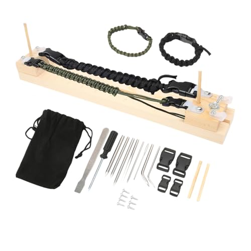 Jwthee paracorde, Kit de bracelets paracorde, gabarit paracordes,gabarit de paracordes à longueur réglable, fabricant de bracelets, cadre en bois pour fournitures de bijoux