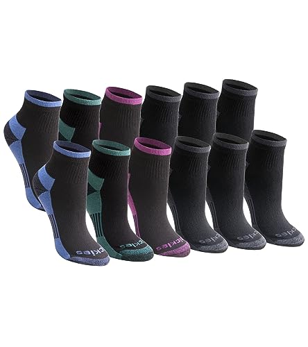 Image of Dickies Women's Dri-tech Moisture Wicking Quarter Socks (6 & 12 Pairs)