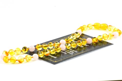 Baltic Amber Necklace and Amber Bracelet - Natural Amber from Baltic Region (13in. and 5.5in.)4