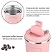 Smilatte 12oz (380ml) Vacuum Insulated Coffee Travel Mug, Leakproof Double Wall Stainless Steel Reusable Cup with Lid, Thermal Tumbler for Hot and Cold Drinks, Matte Texture Pink