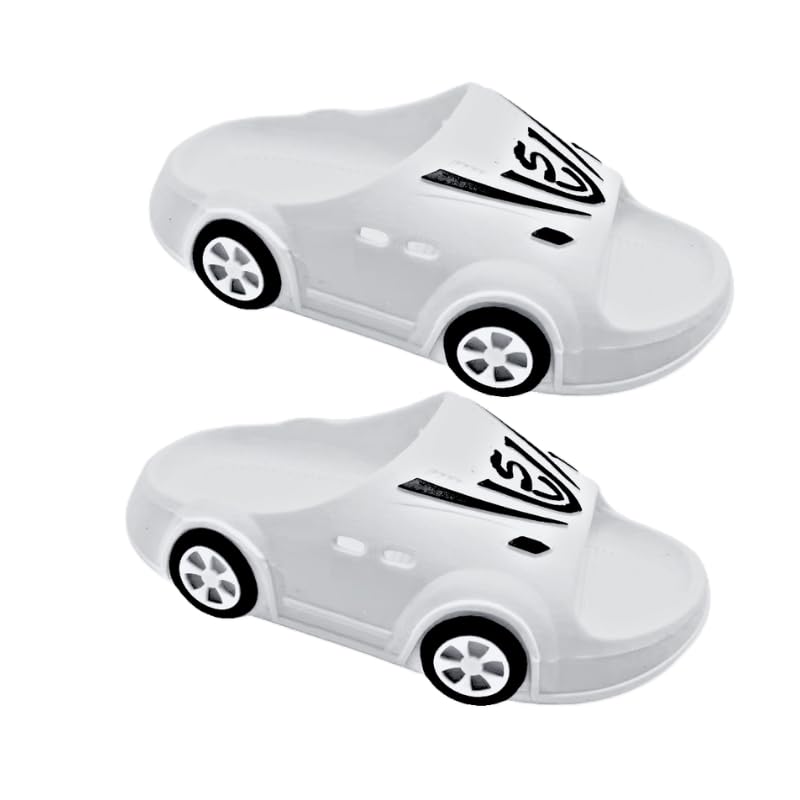 OrJana Sandalias de coche deportivo, zapatillas de piscina antideslizantes, zapatillas de verano, zuecos impermeables, Slide White, 24.5 EU