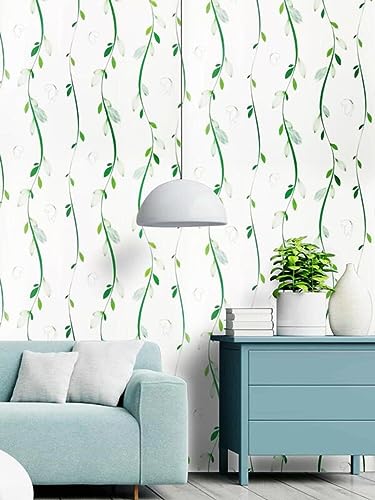 Image of Self Adhesive Decorative Peel Stick Waterproof Wallpaper Wall Decor Removable Wall Paper for Living Room Hall Decoration PVC Vinyl DIY Contact Paper 45x304cm (Leaf -1)
