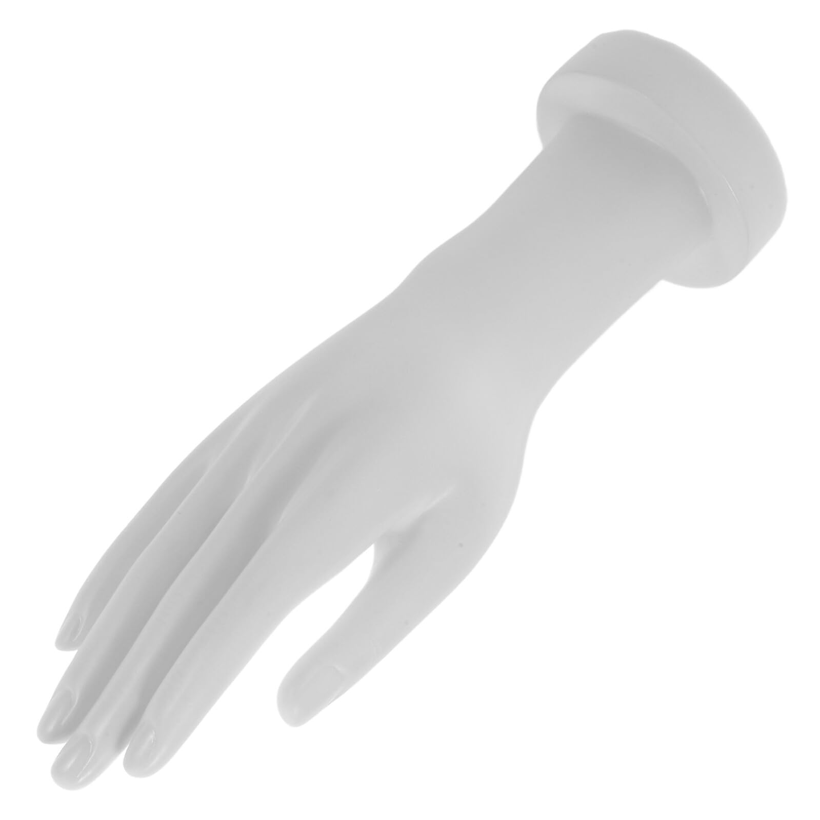 Handmodell für Schmuckpräsentation Realistische Mannequin-Hand Ring und Armbandhalter Deko-Hand mit Sockel für Heim und Geschäft Ausstellungsrequisit für Nagelarbeiten