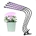 TTSEFW Pflanzenlampe LED Vollspektrum Grow Lampe 3 Beleuchtungsmodi, 5 Helligkeitseinstellungen Mit Timer 3H/6H/12H Für Zimmerpflanzen, Gewächshaus, Grow Shelves,4 Tubes
