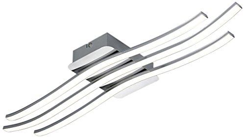 Preisvergleich Produktbild Trio Leuchten LED-Deckenleuchte Catoki, chrom, Schirm acryl weiß 676412406