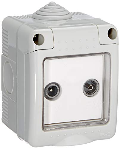 Bf bf-19 - Toma tv-fm 19 final estanca/o ip55 gris bolsa