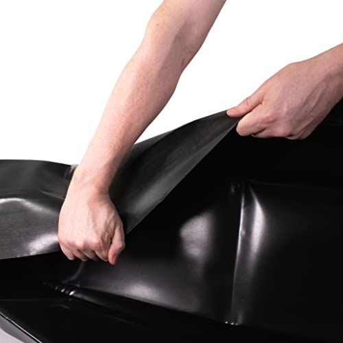 Yaquilo 7 X 10 Ft. Pond Liner Hdpe Pond Skins - For Outdoor Fish Ponds, Garden Fountain, Waterfall – Uv And Puncture Resistant - Includes Faux Floating Lotus Flower #TOP2