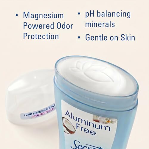 Image of Secret Aluminum Free Deodorant for Women, Coconut, 2.4 oz